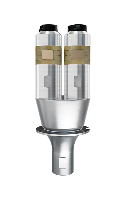 15kHz-4200W 博策超声波换能器 双柱直筒(银黄)